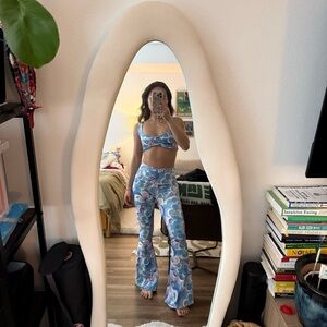 NWOT Blue and White Patterned Two-Piece Set